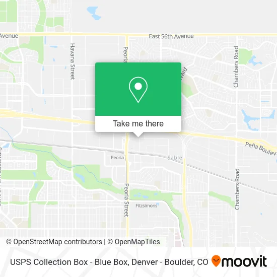 USPS Collection Box - Blue Box map