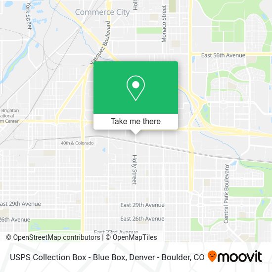 Mapa de USPS Collection Box - Blue Box
