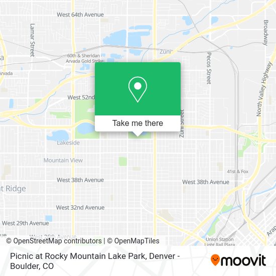 Mapa de Picnic at Rocky Mountain Lake Park