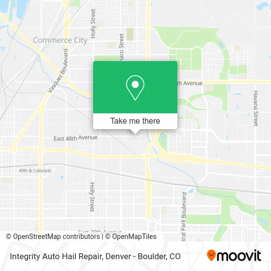 Integrity Auto Hail Repair map