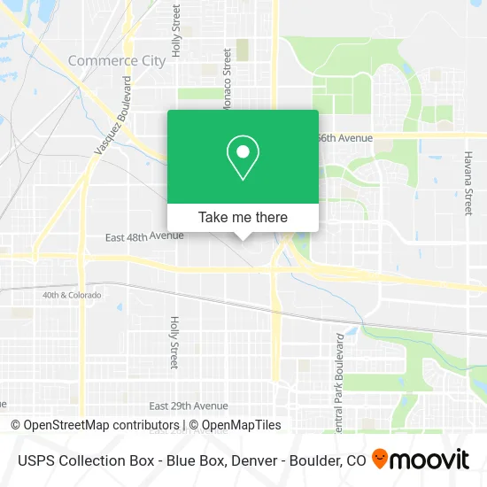 USPS Collection Box - Blue Box map