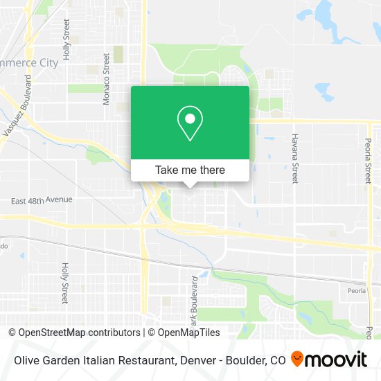 Mapa de Olive Garden Italian Restaurant