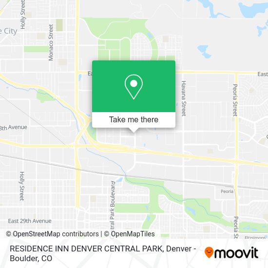 RESIDENCE INN DENVER CENTRAL PARK map