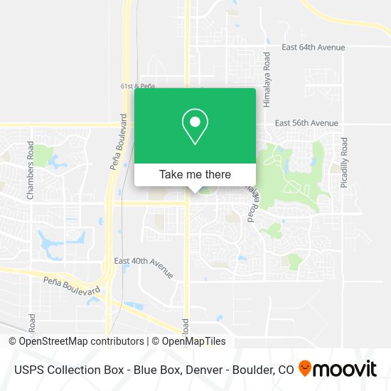 USPS Collection Box - Blue Box map
