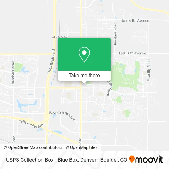 Mapa de USPS Collection Box - Blue Box