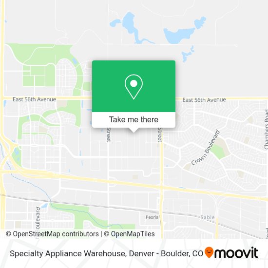 Specialty Appliance Warehouse map