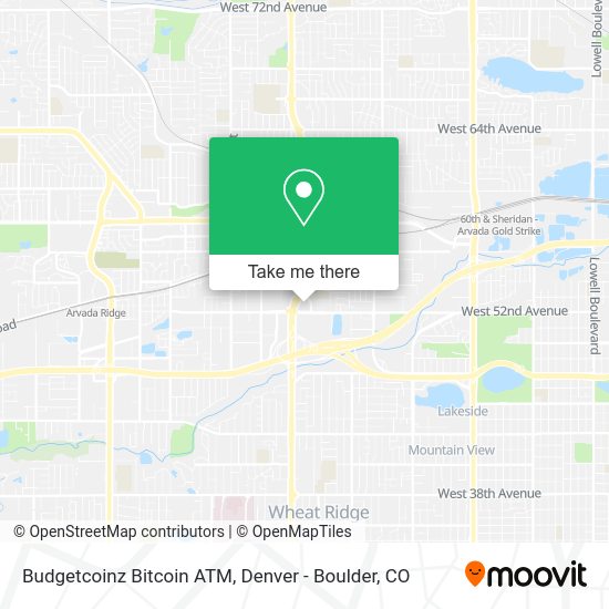 Mapa de Budgetcoinz Bitcoin ATM