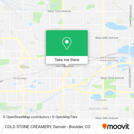 Mapa de COLD STONE CREAMERY
