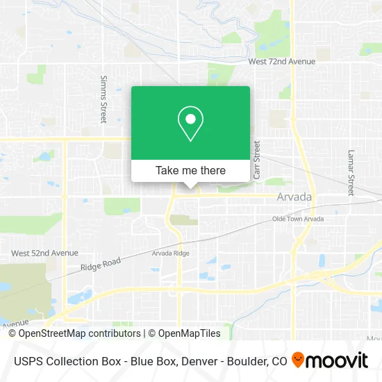USPS Collection Box - Blue Box map