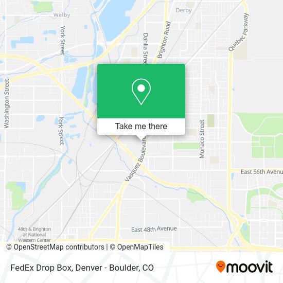 FedEx Drop Box map