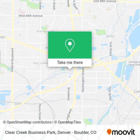 Clear Creek Business Park map