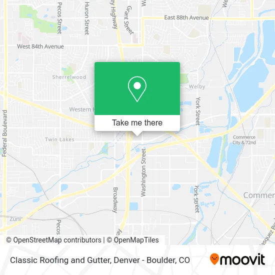 Classic Roofing and Gutter map