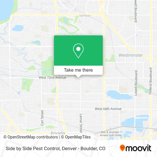 Mapa de Side by Side Pest Control