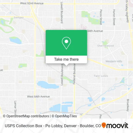 Mapa de USPS Collection Box - Po Lobby