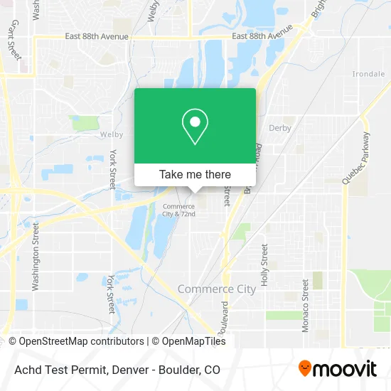 Achd Test Permit map