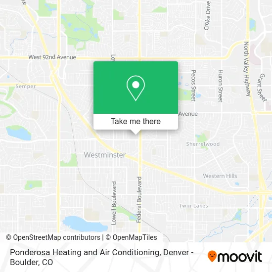 Ponderosa Heating and Air Conditioning map