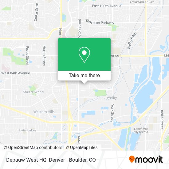 Mapa de Depauw West HQ