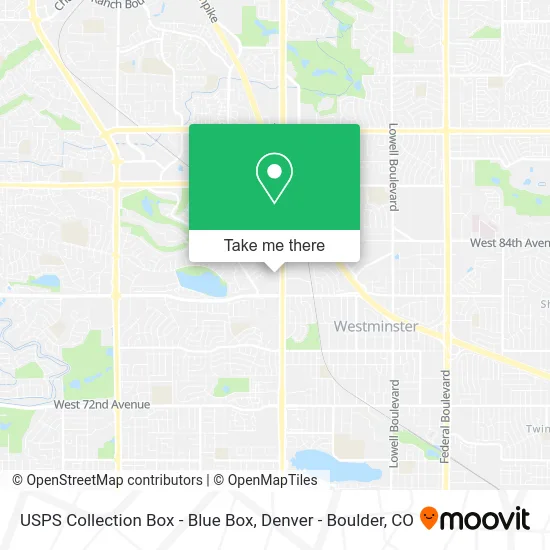 USPS Collection Box - Blue Box map