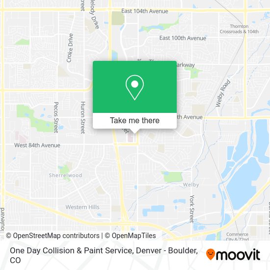 Mapa de One Day Collision & Paint Service