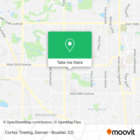 Cortez Towing map