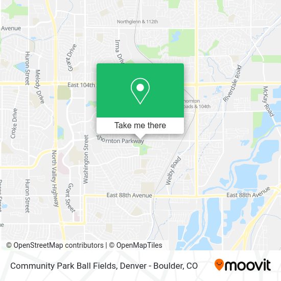 Mapa de Community Park Ball Fields