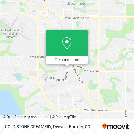 COLD STONE CREAMERY map