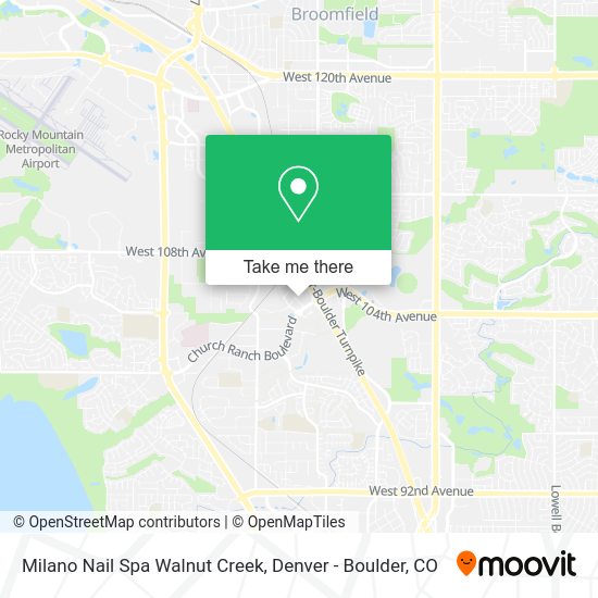 Milano Nail Spa Walnut Creek map