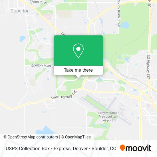 Mapa de USPS Collection Box - Express