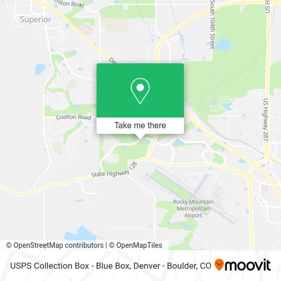 USPS Collection Box - Blue Box map