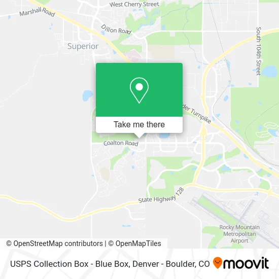 USPS Collection Box - Blue Box map