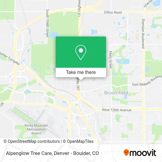 Alpenglow Tree Care map