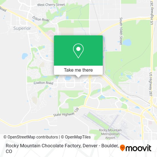Mapa de Rocky Mountain Chocolate Factory