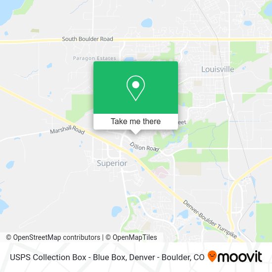 Mapa de USPS Collection Box - Blue Box