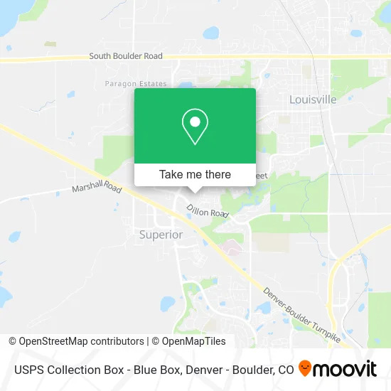 USPS Collection Box - Blue Box map