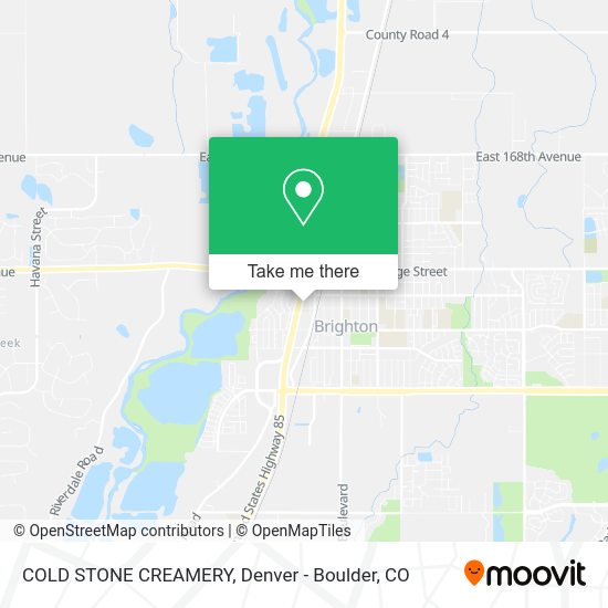 COLD STONE CREAMERY map