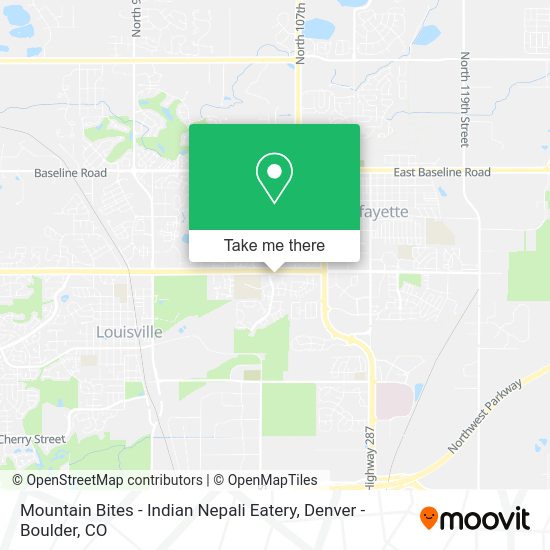 Mapa de Mountain Bites - Indian Nepali Eatery