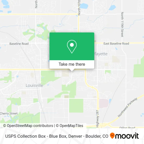 USPS Collection Box - Blue Box map
