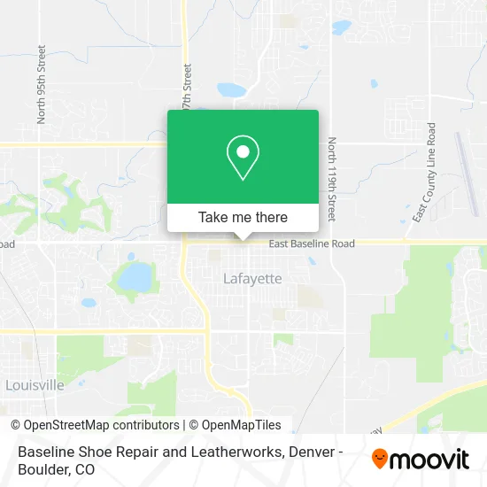 Baseline Shoe Repair and Leatherworks map