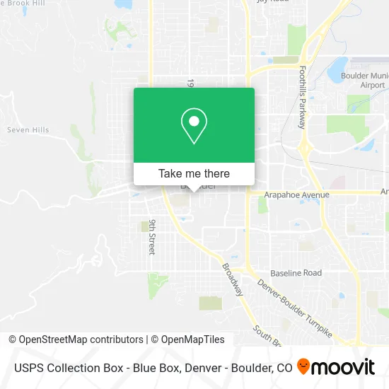 USPS Collection Box - Blue Box map