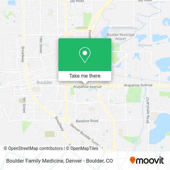 Boulder Family Medicine map