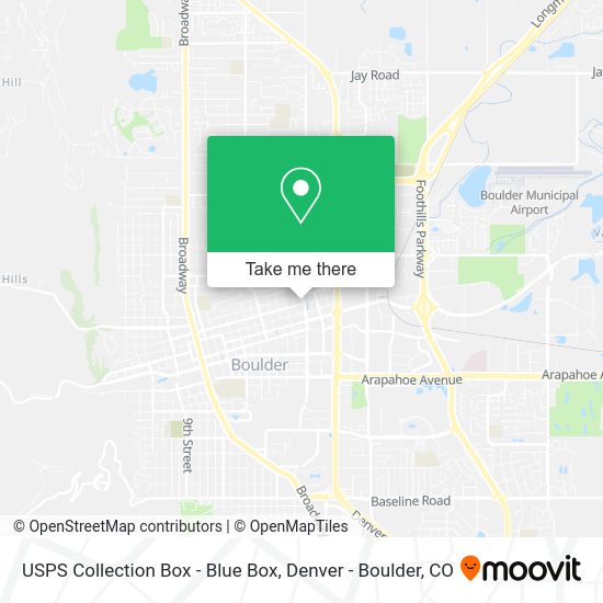 USPS Collection Box - Blue Box map