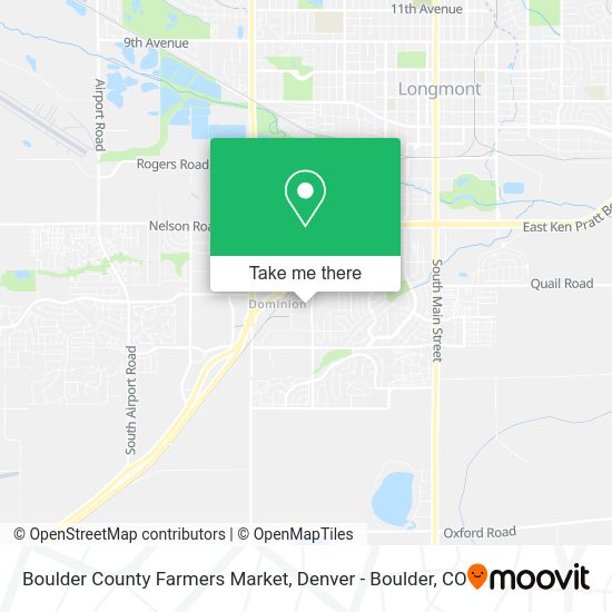 Boulder County Farmers Market map