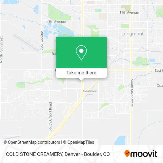 Mapa de COLD STONE CREAMERY