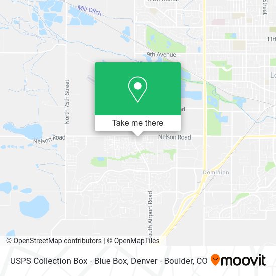 Mapa de USPS Collection Box - Blue Box