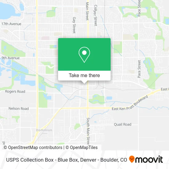 USPS Collection Box - Blue Box map