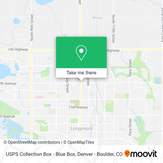 USPS Collection Box - Blue Box map