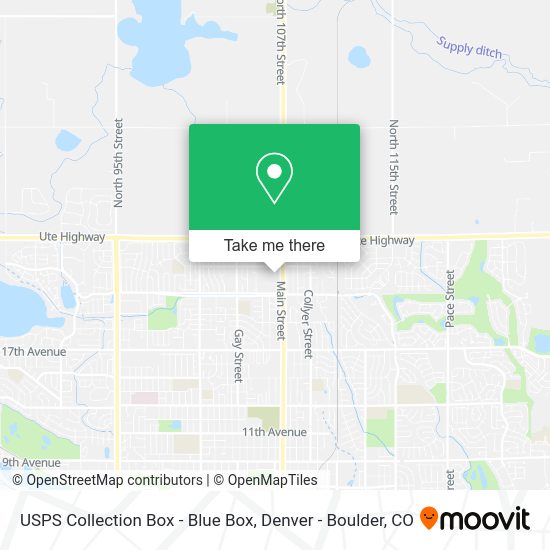 Mapa de USPS Collection Box - Blue Box
