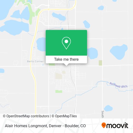 Alair Homes Longmont map