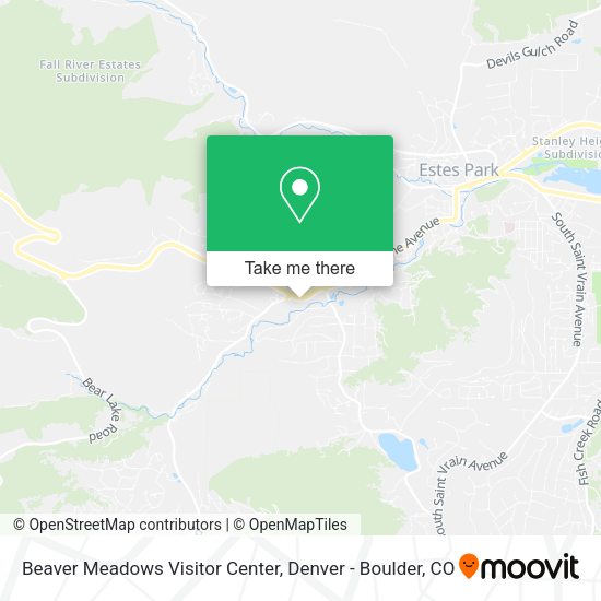 Beaver Meadows Visitor Center map