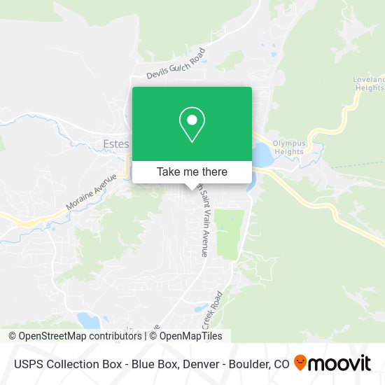 Mapa de USPS Collection Box - Blue Box